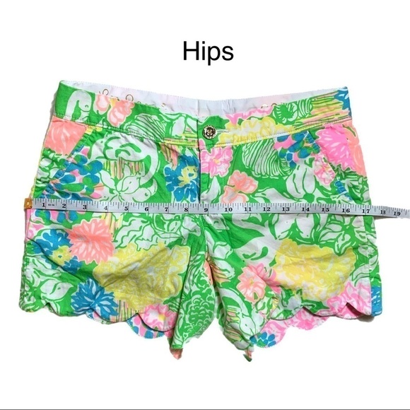 Lilly Pulitzer Buttercup Shorts Hibiscus Stroll Size 00 - Picture 9 of 16